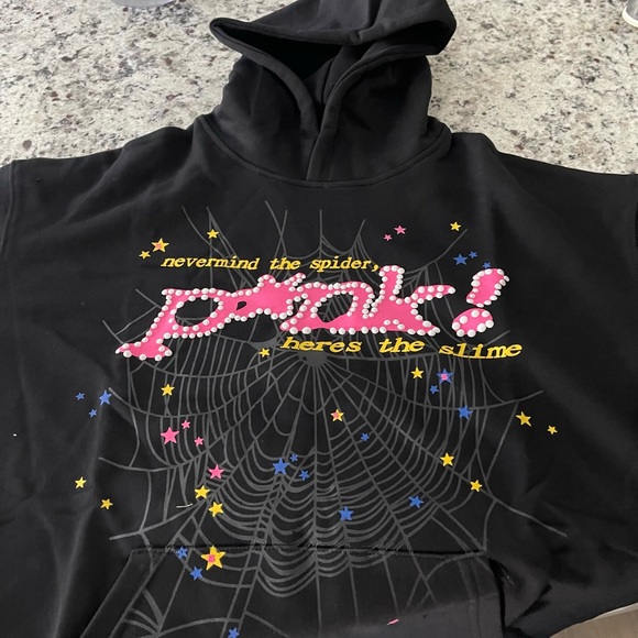 SP5DER WORLDWIDE HOODIE PINK V2-Size L - Picture 1 of 3